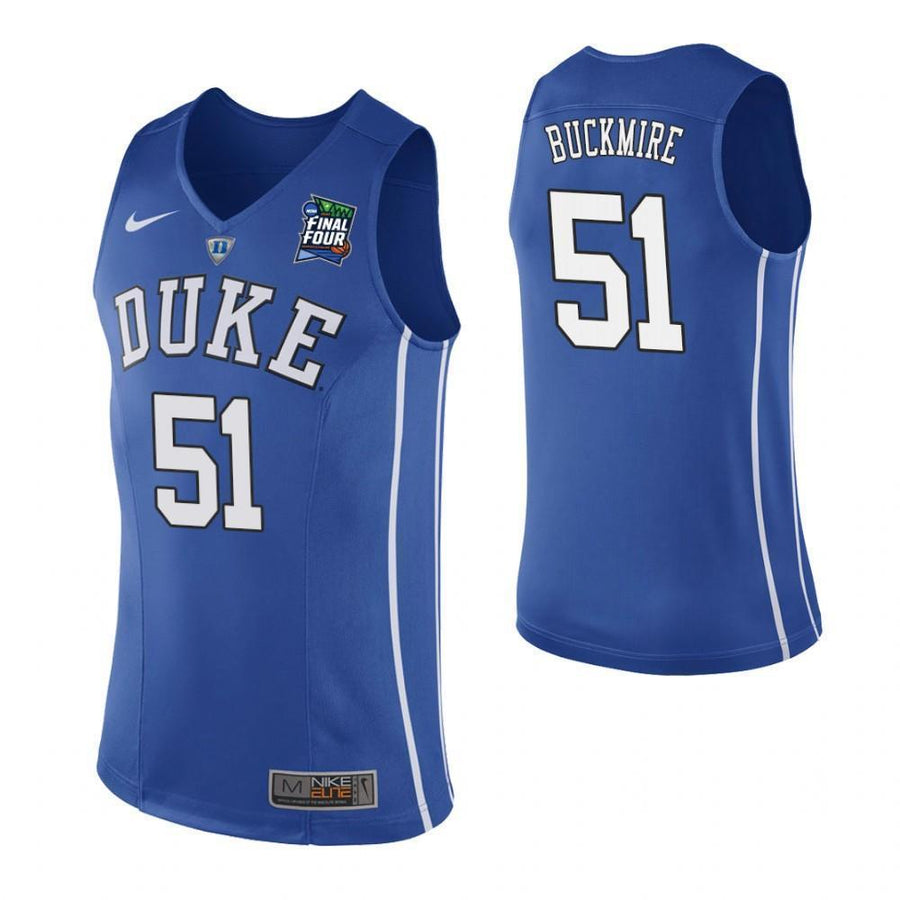 Mike Buckmire Duke Blue Devils 2019 Final Four Basketball Jersey - Blue