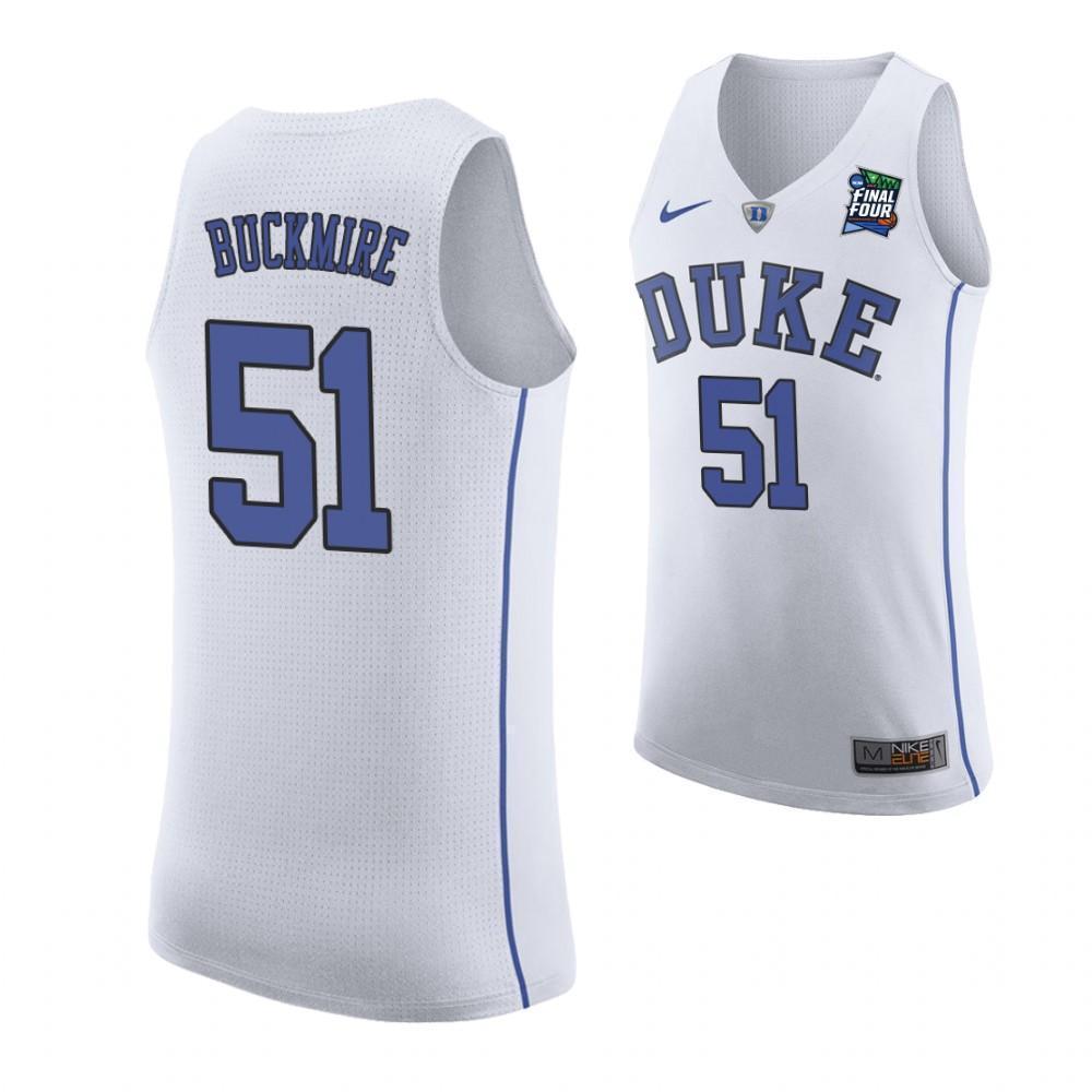 Mike Buckmire Duke Blue Devils 2019 Final Four Basketball Jersey - White