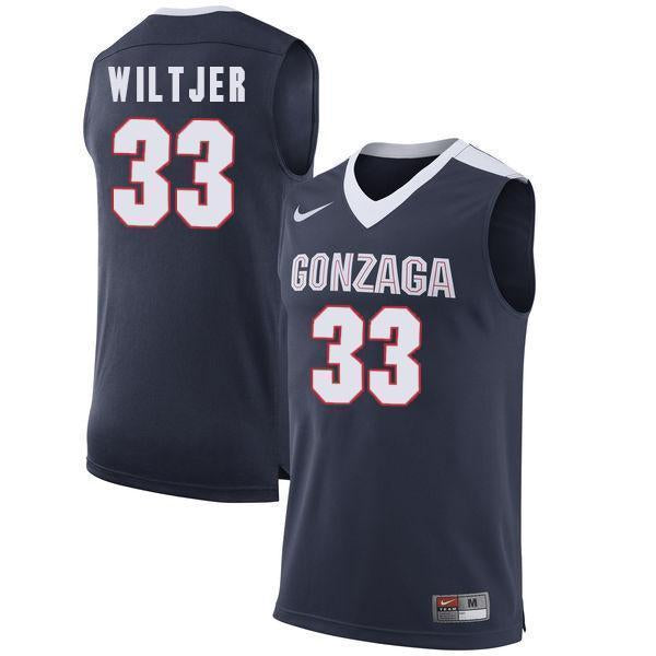 Kyle Wiltjer Gonzaga Bulldogs Basketball Jersey-Navy