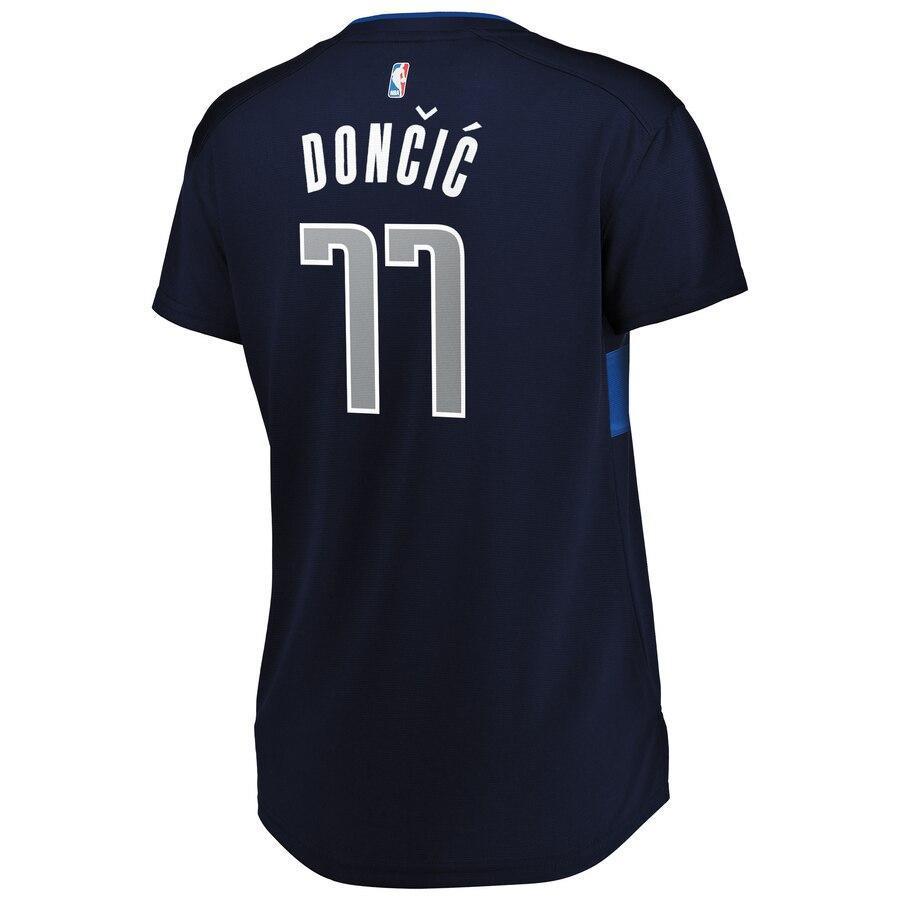 Luka Doncic Dallas Mavericks Women's Fast Break Replica Jersey - Statement Edition – Navy