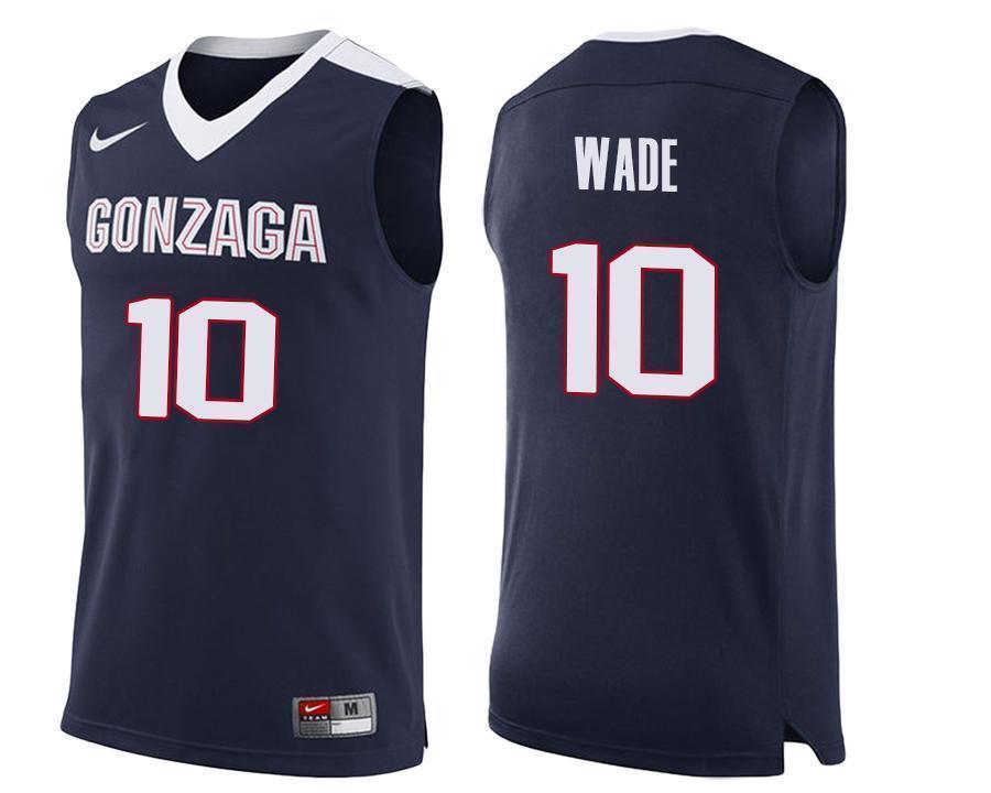 Jesse Wade Gonzaga Bulldogs Basketball Jersey-Navy