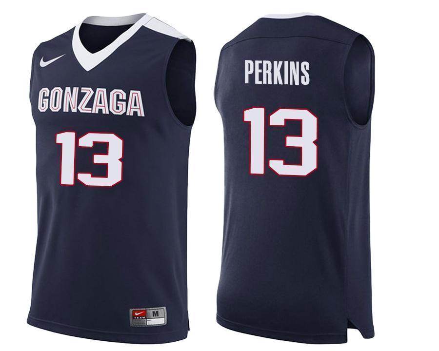 Josh Perkins Gonzaga Bulldogs Basketball Jersey-Navy