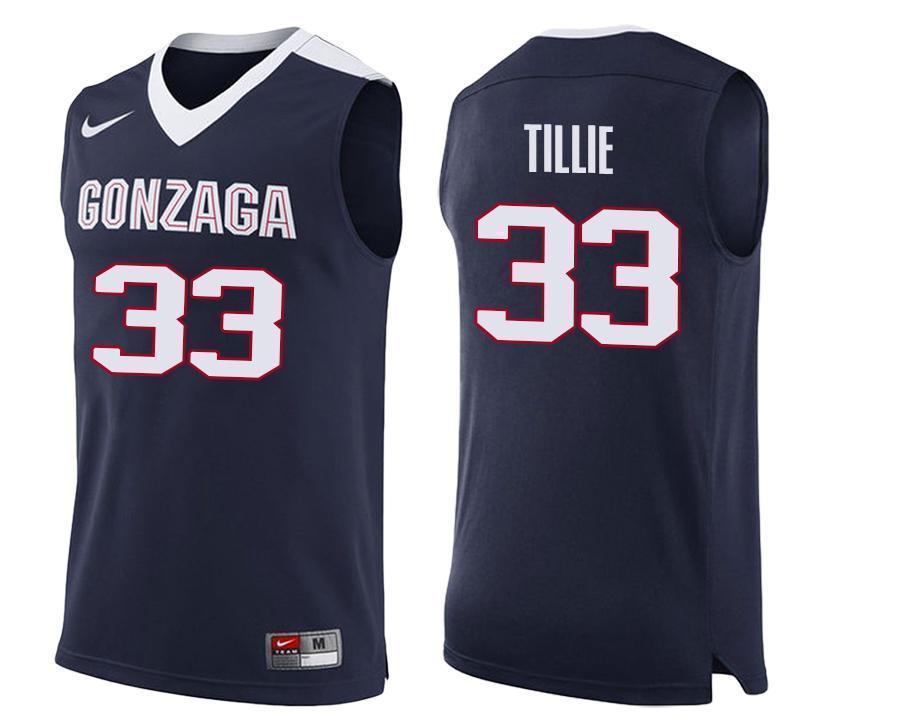 Killian Tillie Gonzaga Bulldogs Basketball Jersey-Navy