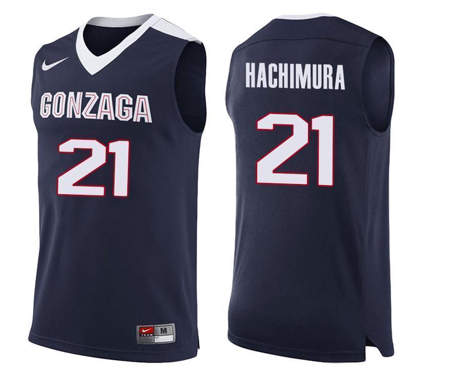 Rui Hachimura Gonzaga Bulldogs Basketball Jersey-Navy