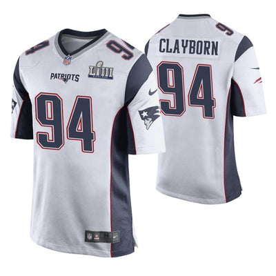 Adrian Clayborn New England Patriots Super Bowl LIII Game Jersey