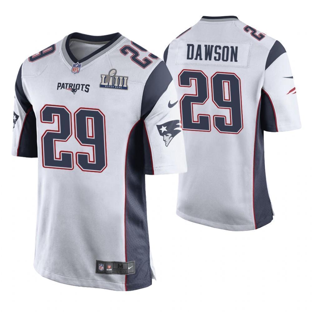 Duke Dawson New England Patriots Super Bowl LIII Game Jersey