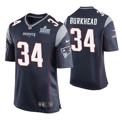 Rex Burkhead New England Patriots Super Bowl LIII Game Jersey