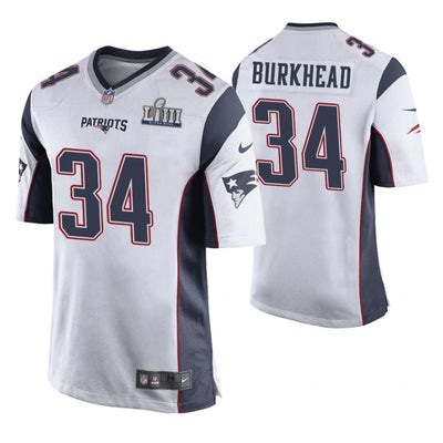 Rex Burkhead New England Patriots Super Bowl LIII Game Jersey