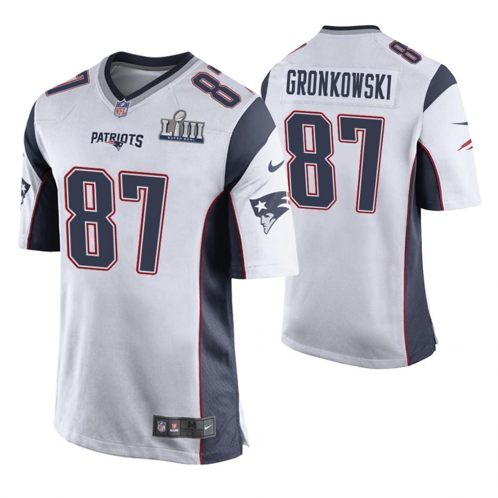 Rob Gronkowski New England Patriots Super Bowl LIII Game Jersey