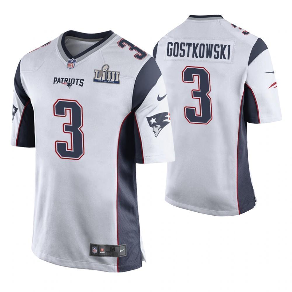 Stephen Gostkowski New England Patriots Super Bowl LIII Game Jersey