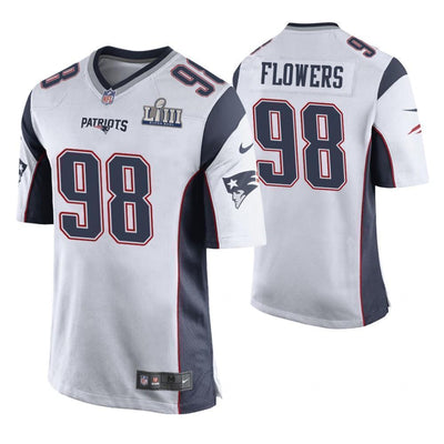 Trey Flowers New England Patriots Super Bowl LIII Game Jersey