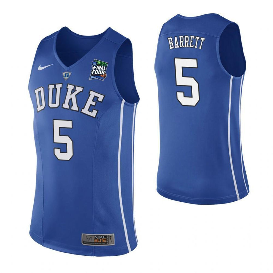 RJ Barrett Duke Blue Devils 2019 Final Four Basketball Jersey - Blue