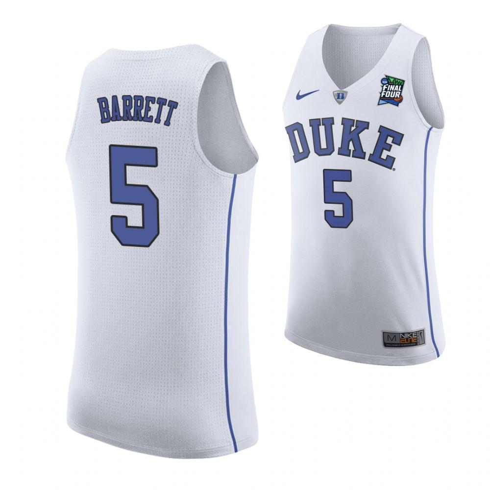RJ Barrett Duke Blue Devils 2019 Final Four Basketball Jersey - White