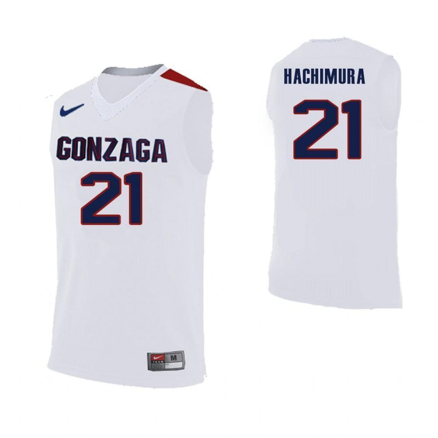 Rui Hachimura Gonzaga Bulldogs Basketball Jersey-White