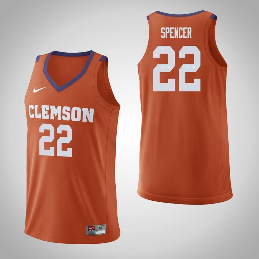Scott Spencer Clemson Tigers Basketball Jersey