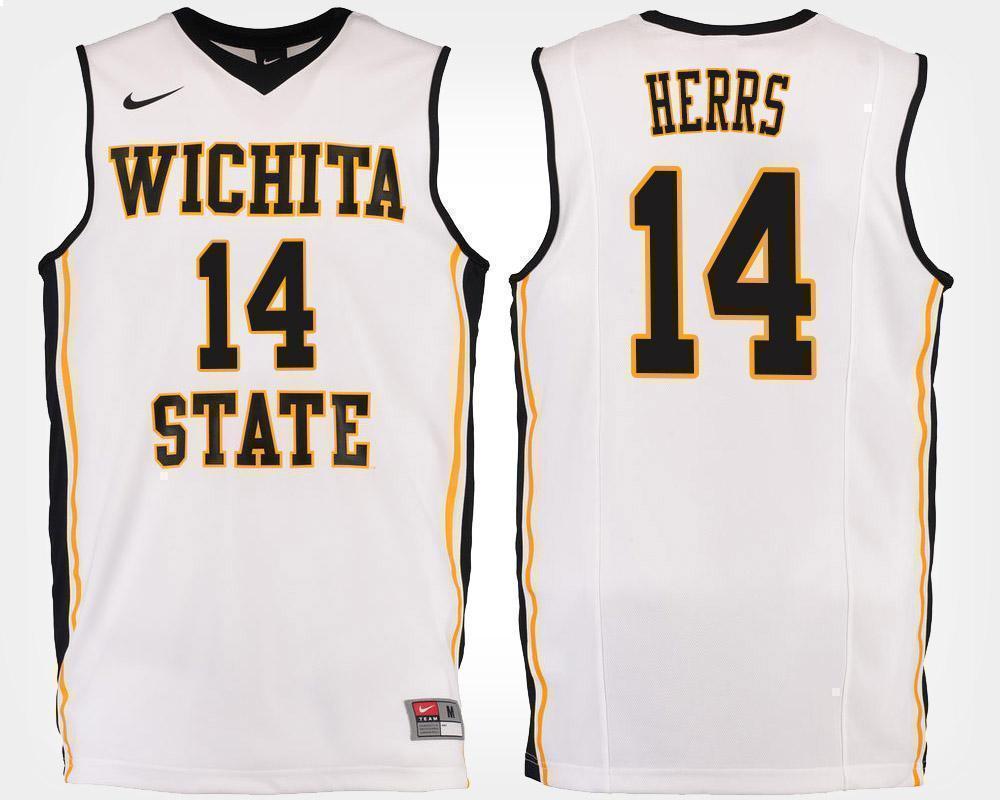 Jacob Herrs Wichita State Shockers Basketball Jersey-White