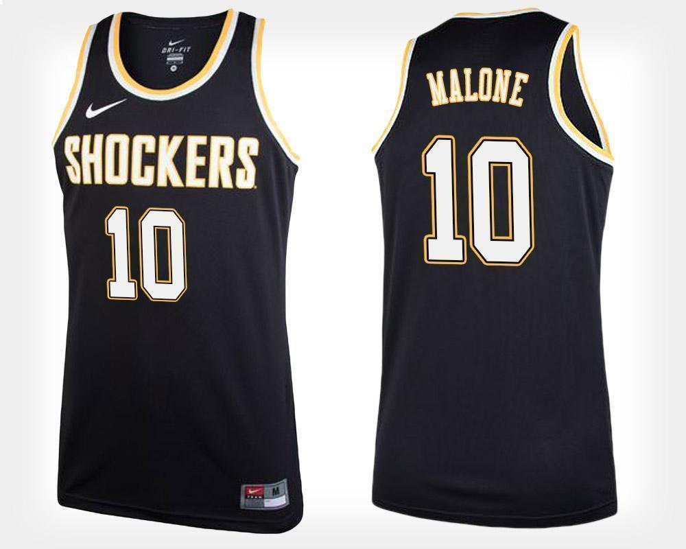 Kaelen Malone Wichita State Shockers Basketball Jersey-Black