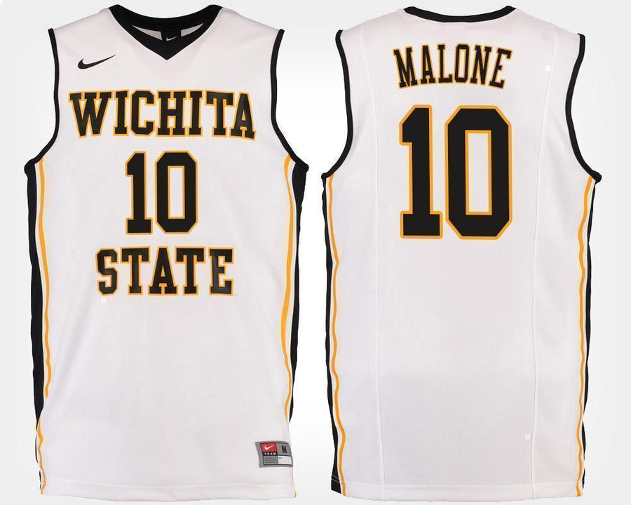 Kaelen Malone Wichita State Shockers Basketball Jersey-White