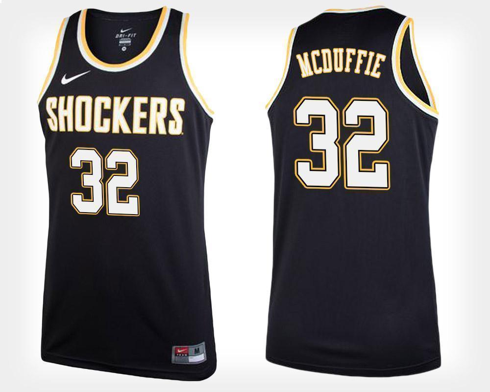 Markis McDuffie Wichita State Shockers Basketball Jersey-Black