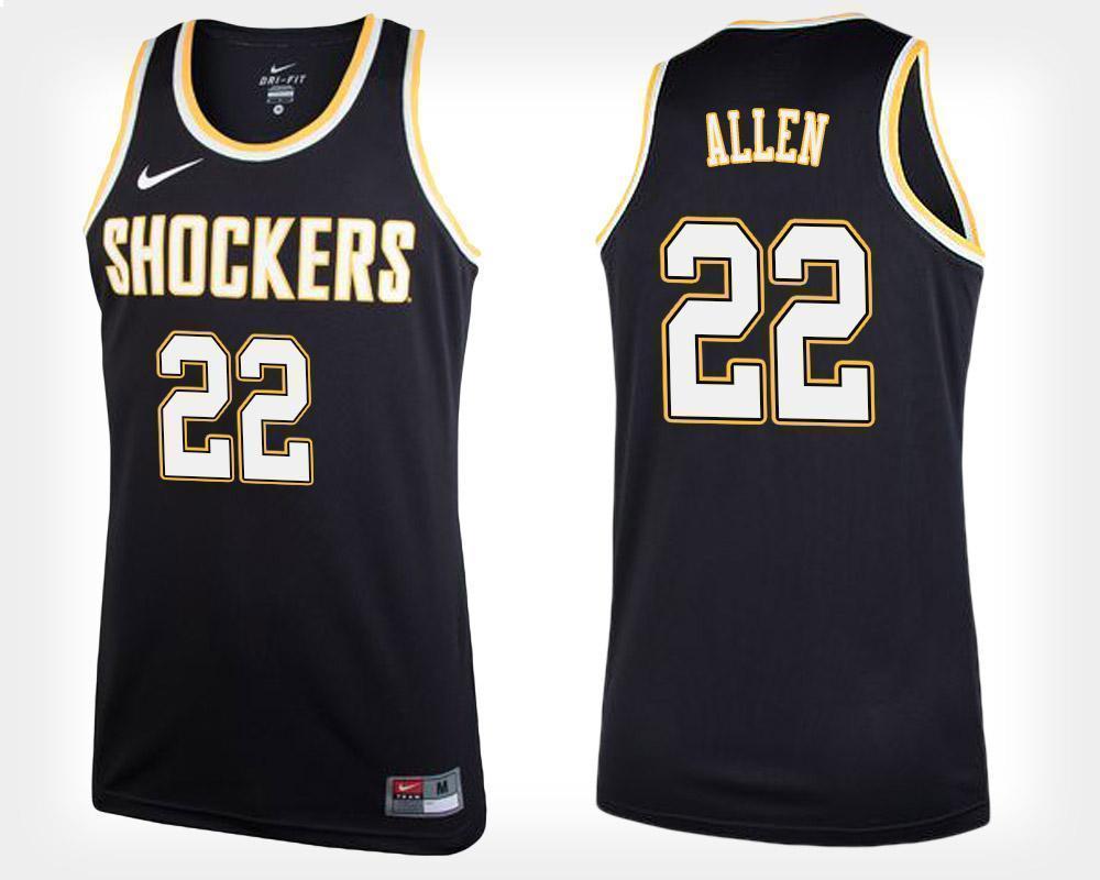 Peyton Allen Wichita State Shockers Basketball Jersey-Black