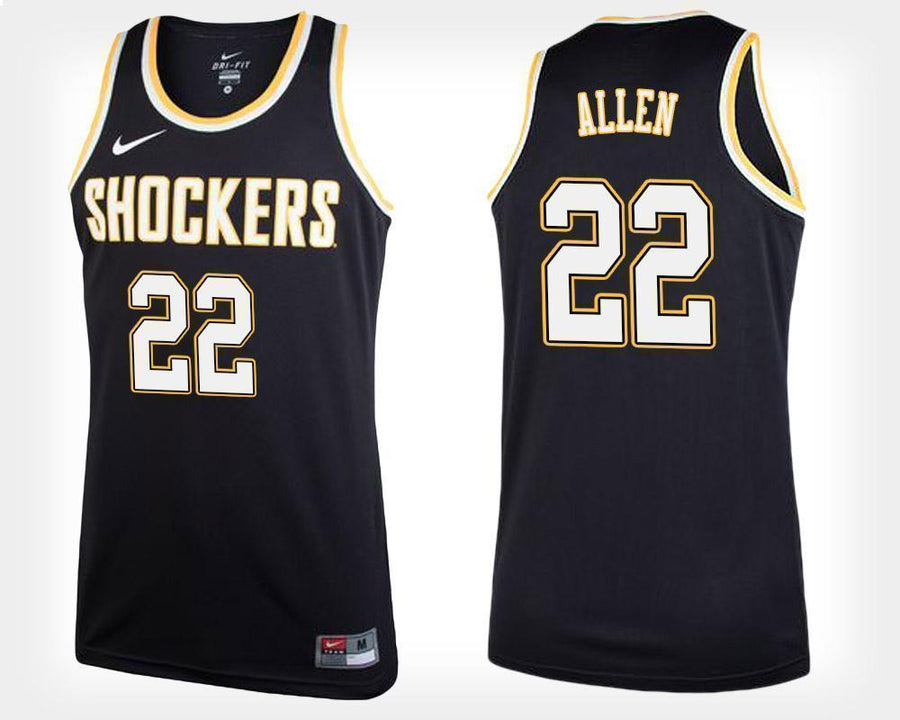 Peyton Allen Wichita State Shockers Basketball Jersey-Black