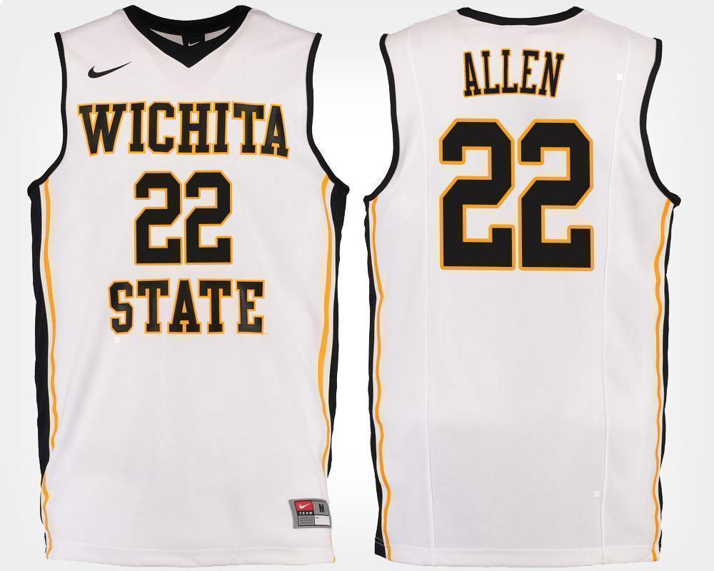 Peyton Allen Wichita State Shockers Basketball Jersey-White