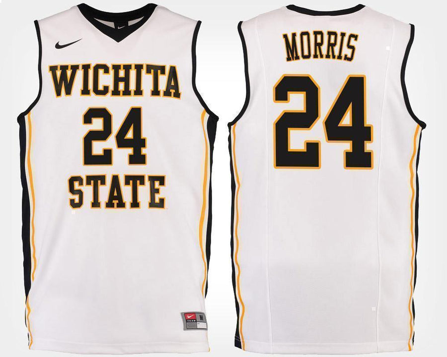 Shaquille Morris Wichita State Shockers Basketball Jersey-White