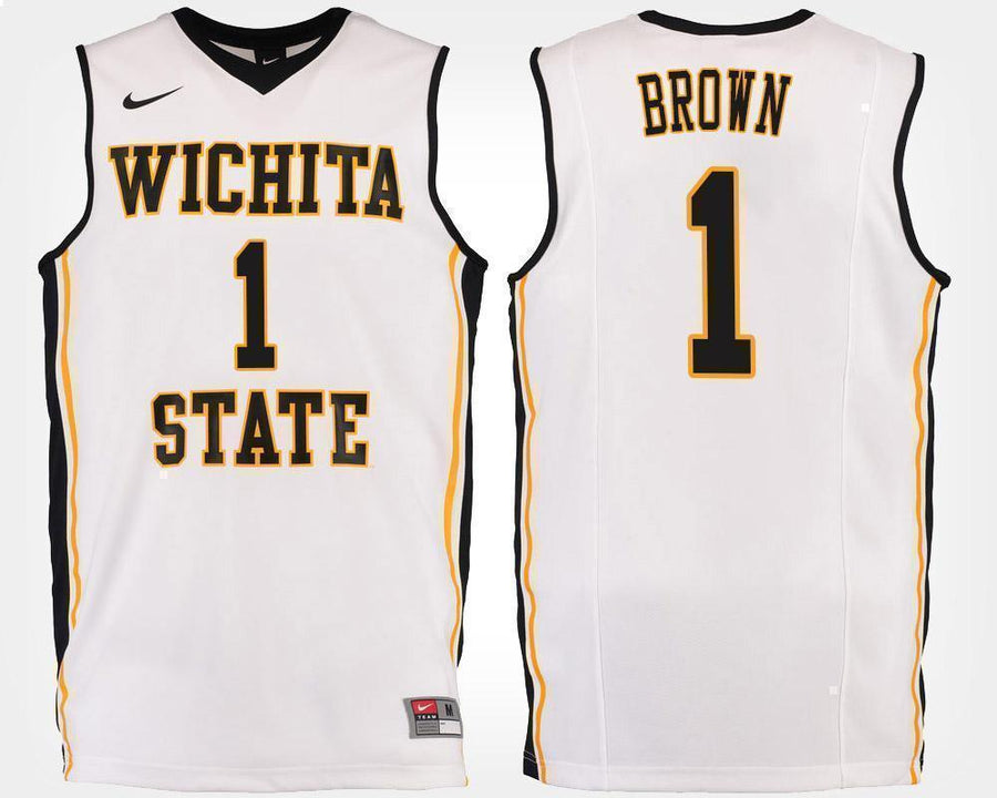 Zach Brown Wichita State Shockers Basketball Jersey-White