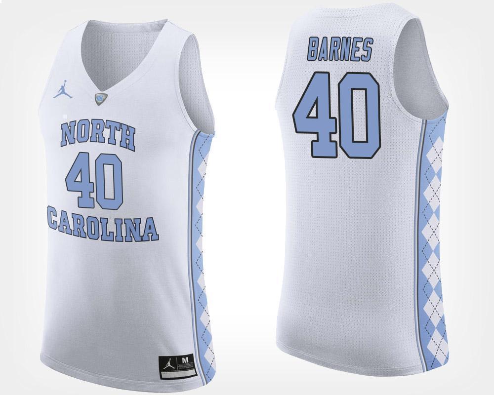 Harrison Barnes North Carolina Basketball Jersey - White