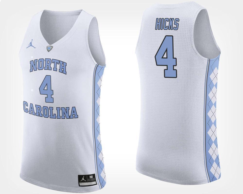 Isaiah Hicks North Carolina Basketball Jersey - White
