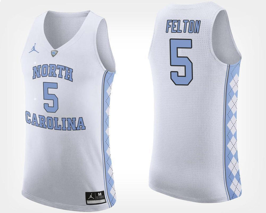Jalek Felton North Carolina Basketball Jersey - White