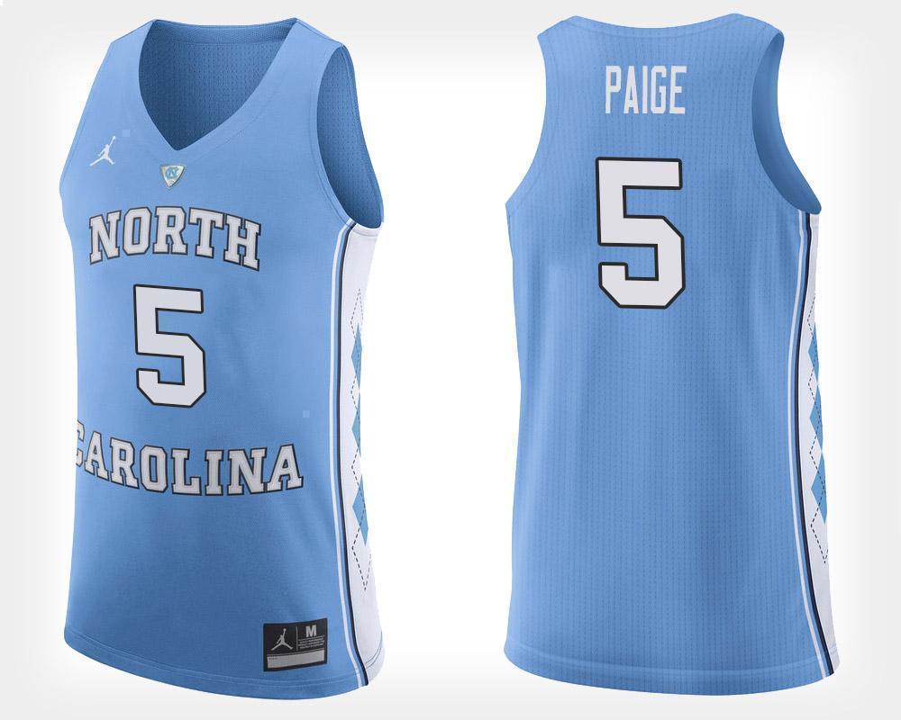Marcus Paige North Carolina Basketball Jersey - Light Blue