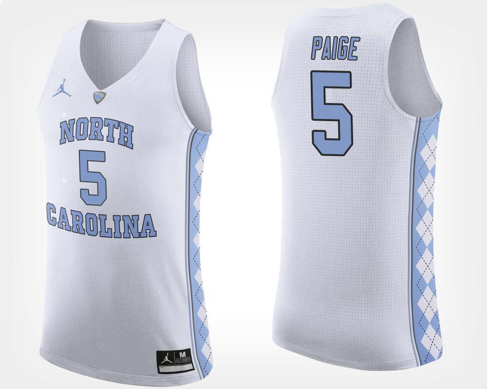 Marcus Paige North Carolina Basketball Jersey - White