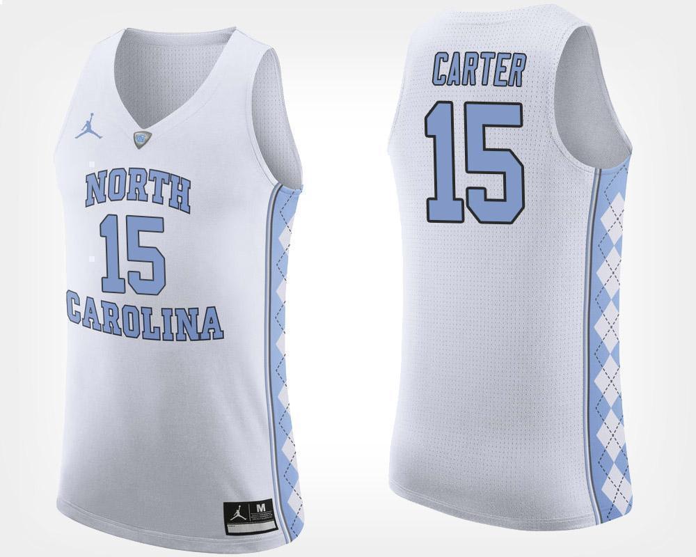 Vince Carter North Carolina Basketball Jersey - White