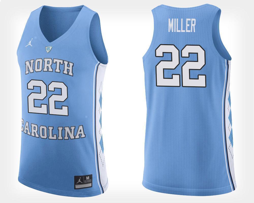 Walker Miller North Carolina Basketball Jersey - Light Blue