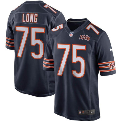 Men's Chicago Bears Kyle Long Navy 100th Season Game Jersey