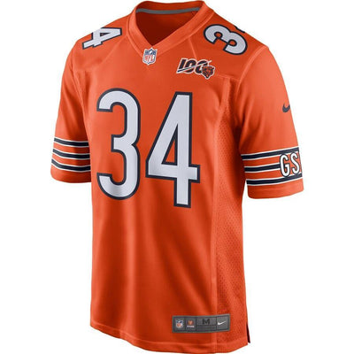 Men's Chicago Bears Walter Payton Orange 100th Season Retired Game Jersey