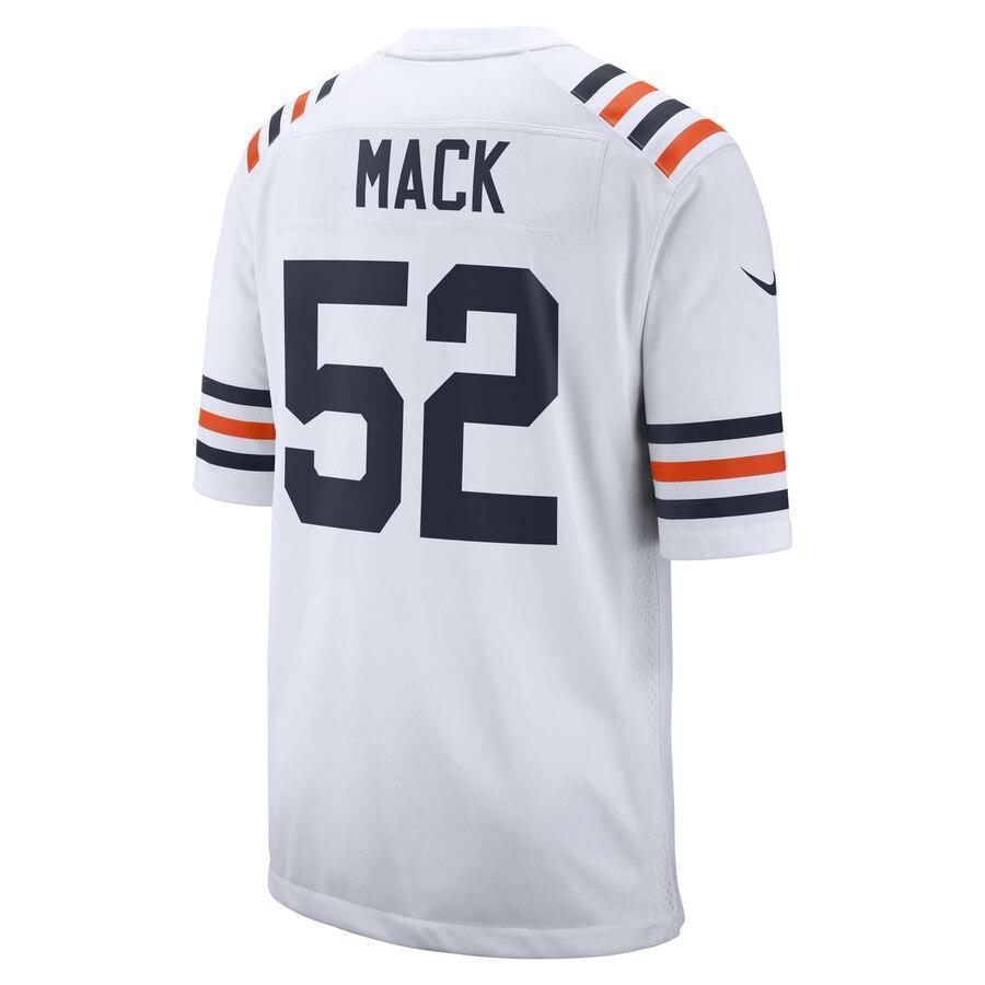 Men's Chicago Bears Khalil Mack White 2019 100th Season Alternate Classic Player Game Jersey