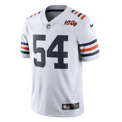 Men's Chicago Bears Brian Urlacher White 2019 100th Season Alternate Classic Retired Player Limited Jersey