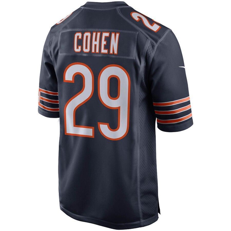 Men's Chicago Bears Tarik Cohen Navy 100th Season Game Jersey