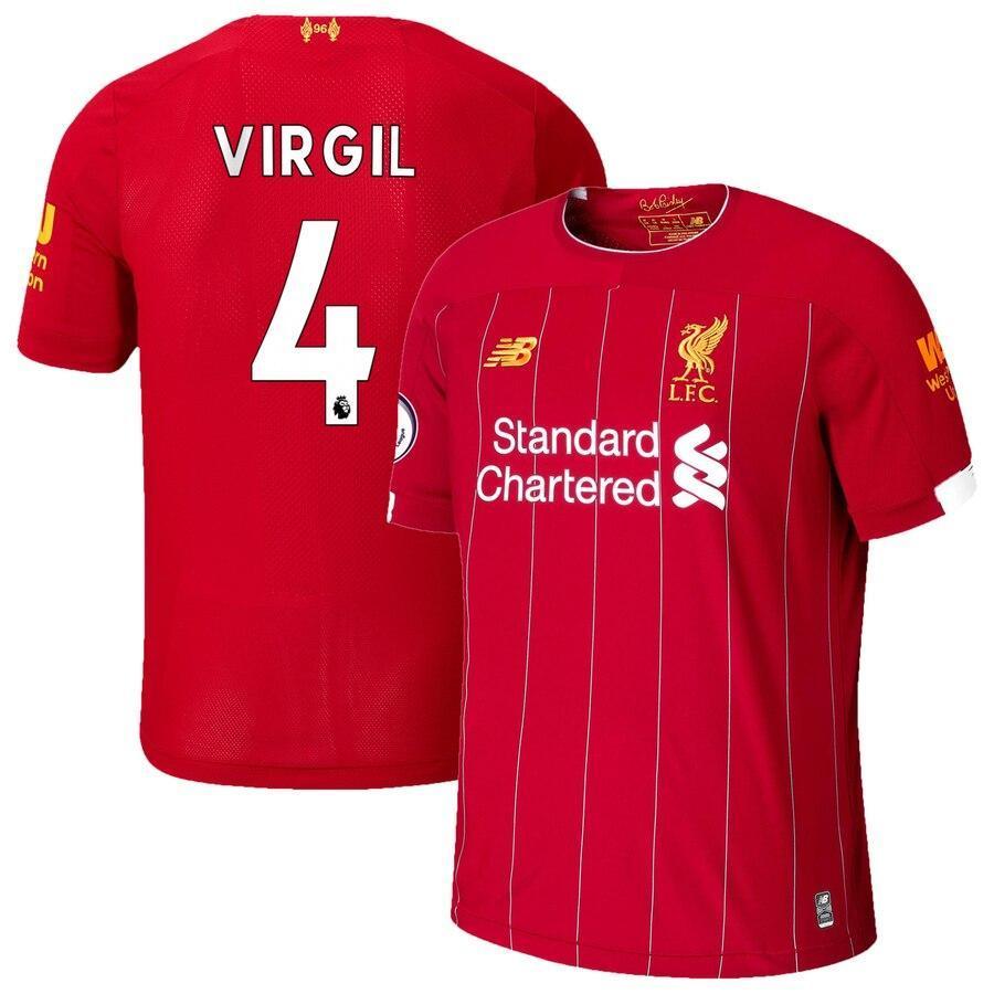 Virgil Van Dijk Liverpool 2019/20 Home Replica Player Jersey – Red