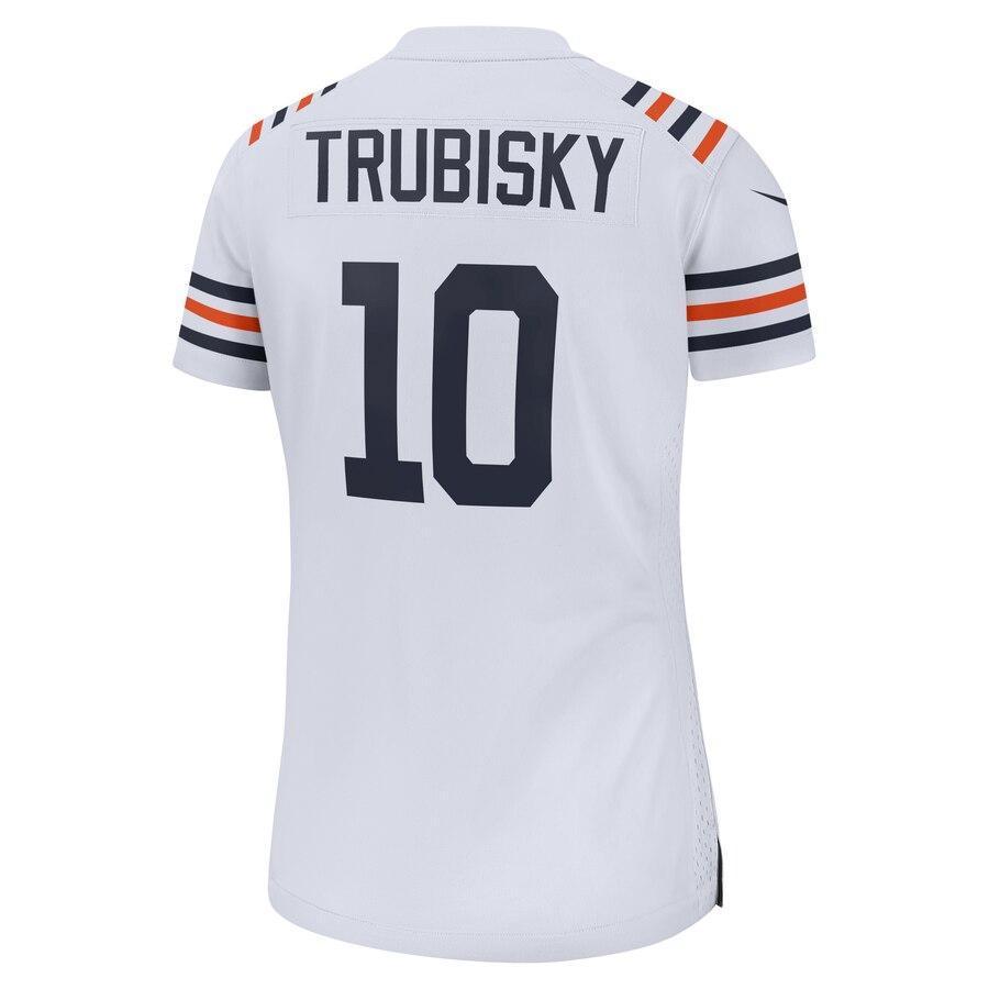 Women's Chicago Bears Mitchell Trubisky White 2019 100th Season Alternate Classic Game Jersey