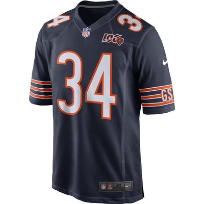 Men's Chicago Bears Walter Payton Navy 100th Season Retired Game Jersey