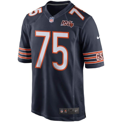 Men's Chicago Bears Kyle Long Navy 100th Season Game Jersey