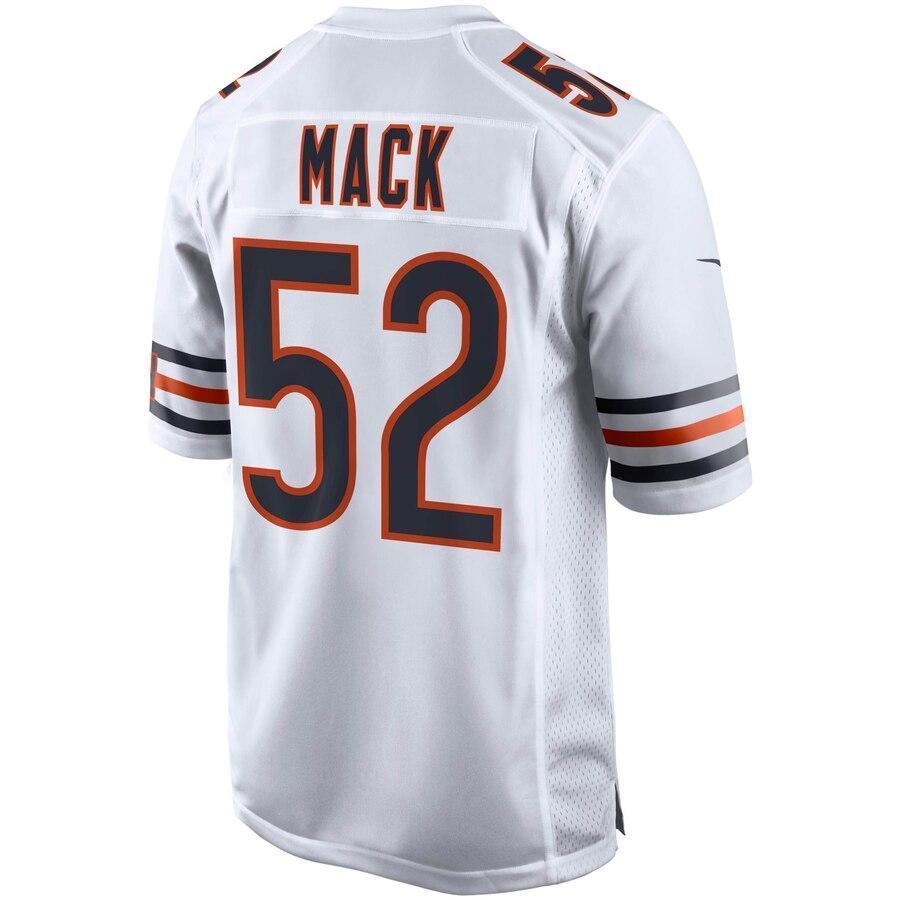 Men's Chicago Bears Khalil Mack White 100th Season Game Jersey