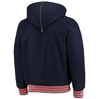 Men's Chicago Bears Mitchell & Ness Navy 100th Season Fanfest Hooded Full-Snap Jacket