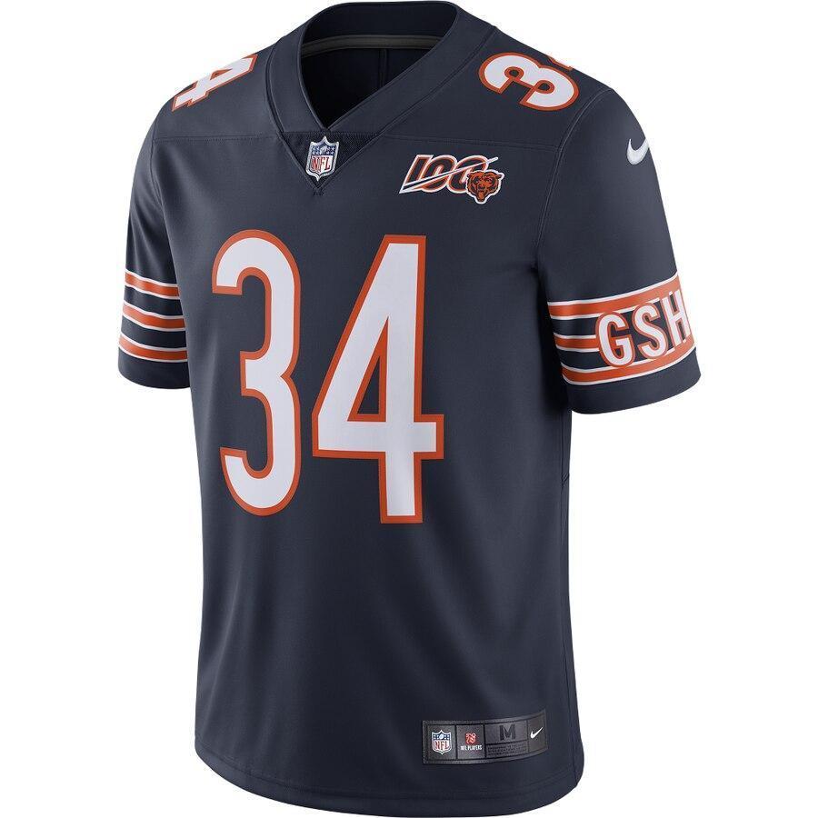 Men's Chicago Bears Walter Payton Navy 100th Season Retired Limited Jersey