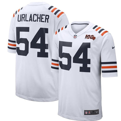 Men's Chicago Bears Brian Urlacher White 2019 100th Season Alternate Classic Retired Player Game Jersey