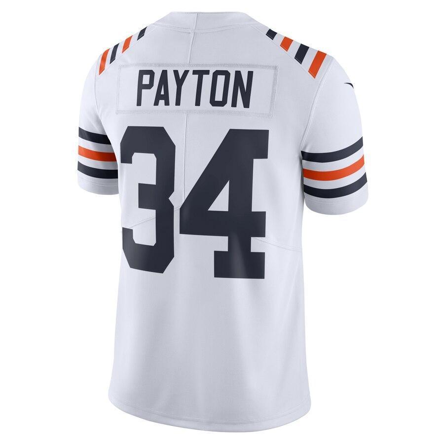 Men's Chicago Bears Walter Payton  White 2019 100th Season Alternate Classic Retired Player Limited Jersey