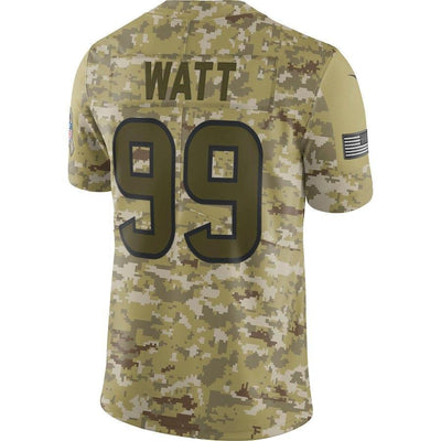 J.J. Watt Houston Texans Game Jersey Camo